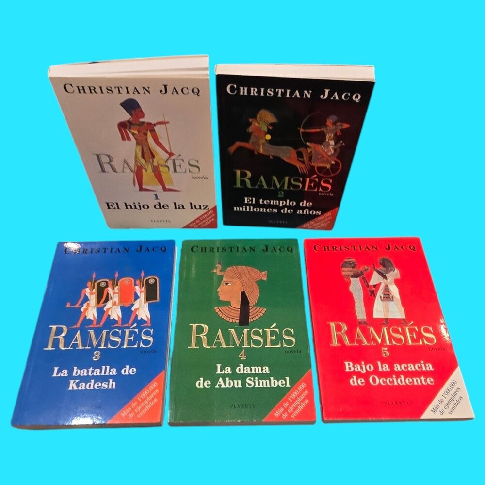 Rare Spanish Ed. Christian Jacq Ramses Vintage International Bestseller Vol. 1-5